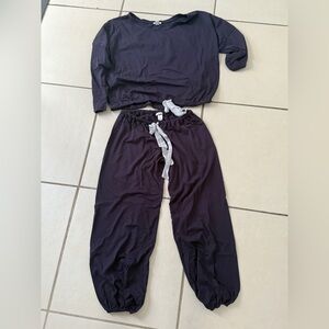 Eberjey purple sleep pant and shirt set Medium